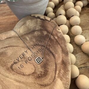 Kendra Scott Silver Decklyn Signature Logo Pendant Necklace